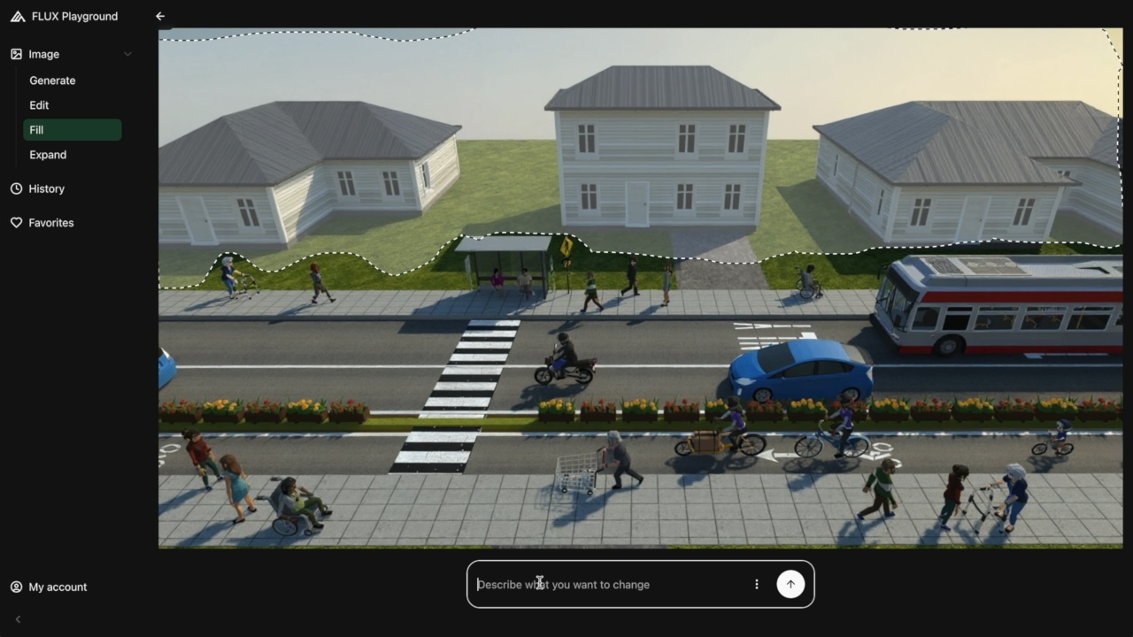 Using Fill tool to modify buildings